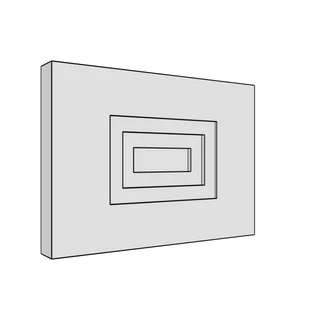 197 × 140mm art deco shaker door