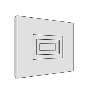 197 × 160mm art deco shaker door
