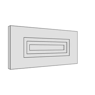 297 × 140mm art deco shaker door