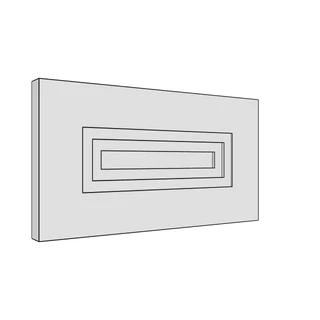 297 × 160mm art deco shaker door