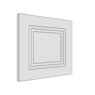 297 × 283mm art deco shaker door