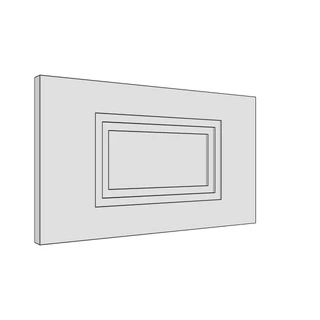 397 × 227mm art deco shaker door