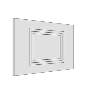 397 × 283mm art deco shaker door