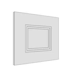 397 × 357mm art deco shaker door