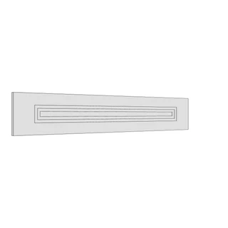897 × 160mm art deco shaker door