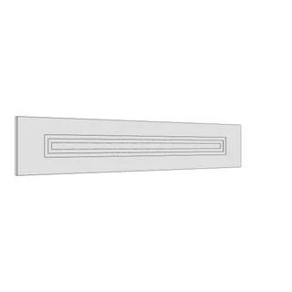 897 × 170mm art deco shaker door