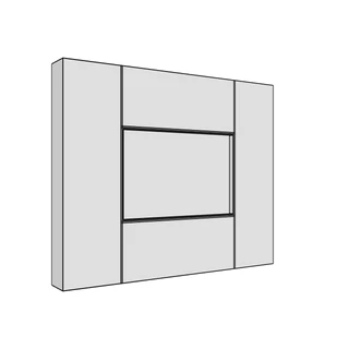 197 × 160mm shaker v-groove door