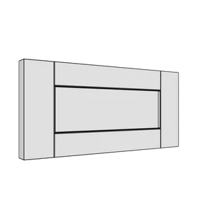 297 × 140mm shaker v-groove door
