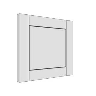 297 × 283mm shaker v-groove door
