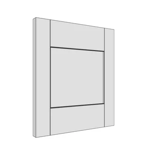 297 × 342mm shaker v-groove door