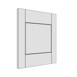 297 × 357mm shaker v-groove door