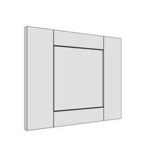 347 × 283mm shaker v-groove door