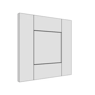 347 × 342mm shaker v-groove door
