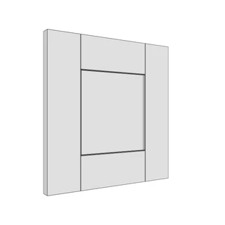 347 × 357mm shaker v-groove door