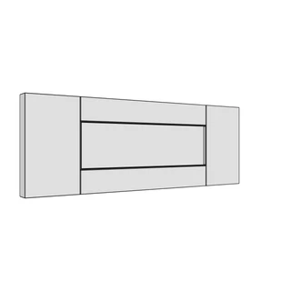 397 × 140mm shaker v-groove door