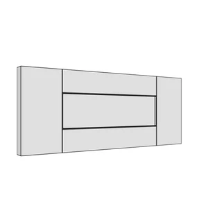 397 × 160mm shaker v-groove door