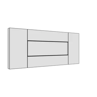 397 × 170mm shaker v-groove door