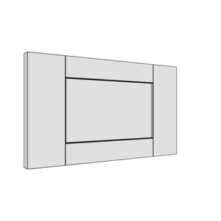 397 × 227mm shaker v-groove door
