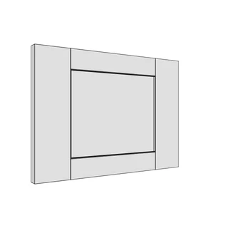397 × 283mm shaker v-groove door