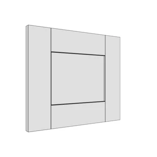 397 × 342mm shaker v-groove door
