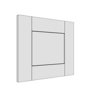 397 × 357mm shaker v-groove door