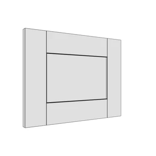 447 × 342mm shaker v-groove door