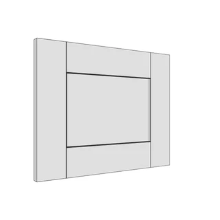 447 × 357mm shaker v-groove door