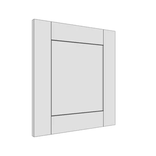 456 × 497mm shaker v-groove door