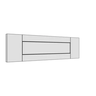 497 × 140mm shaker v-groove door