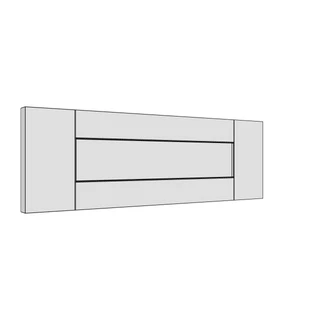 497 × 160mm shaker v-groove door
