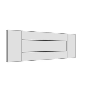 497 × 170mm shaker v-groove door