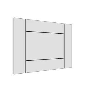 497 × 357mm shaker v-groove door