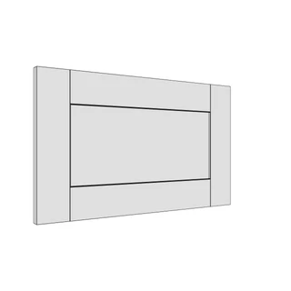 597 × 356mm shaker v-groove door