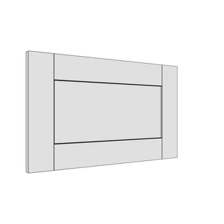597 × 357mm shaker v-groove door