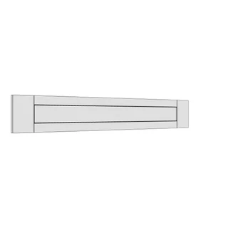 897 × 140mm shaker v-groove door