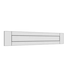 897 × 160mm shaker v-groove door