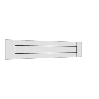 897 × 170mm shaker v-groove door