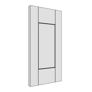 197 × 397mm shaker v-groove door