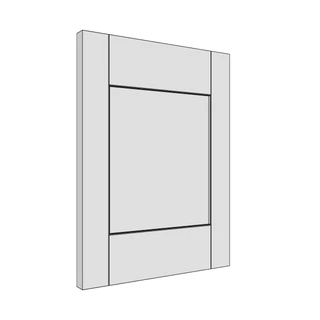 297 × 397mm shaker v-groove door