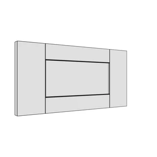 397 × 197mm shaker v-groove door