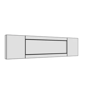 397 × 97mm shaker v-groove door