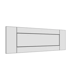 597 × 197mm shaker v-groove door