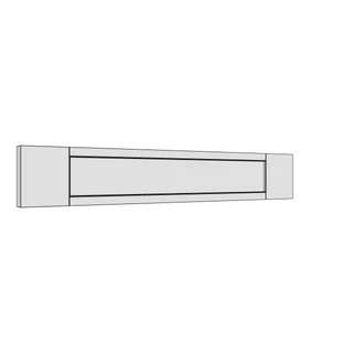 597 × 97mm shaker v-groove door